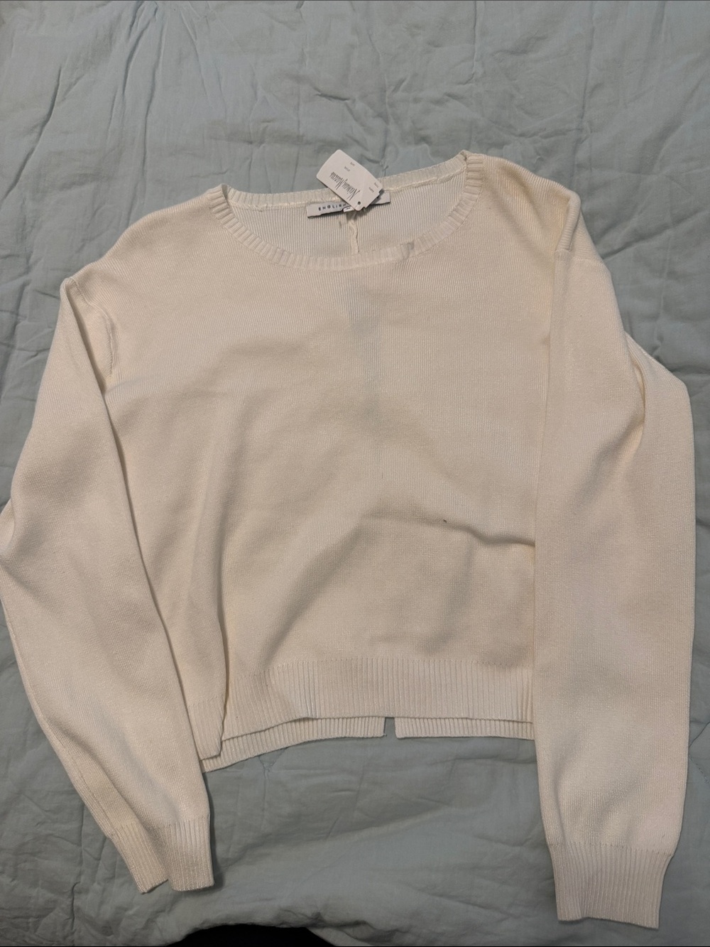English Factory Cream Crewneck Sweater